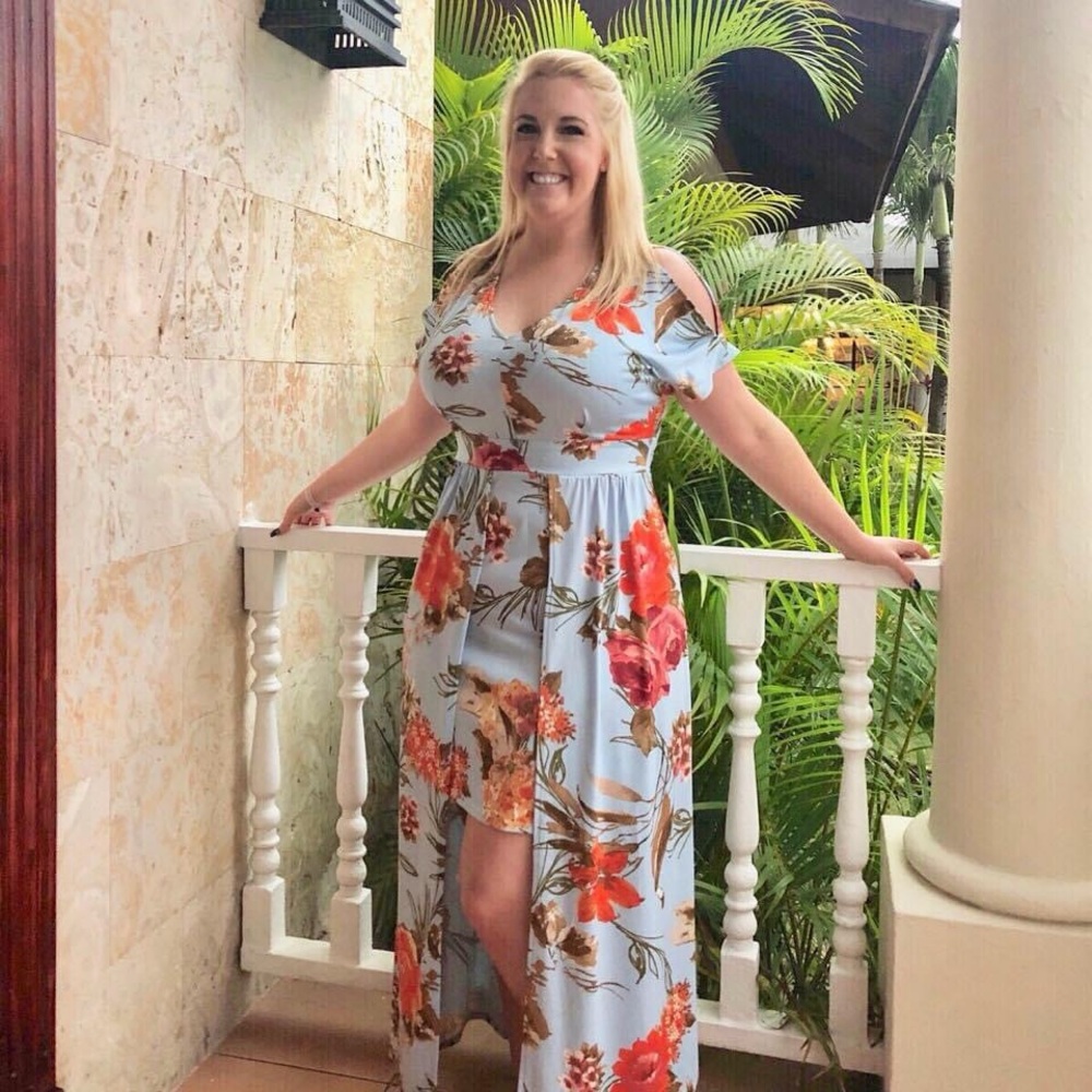 Tropical blue dress